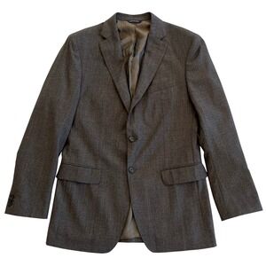 Banana Republic Modern Fit 100% Wool Blazer Jacket Brown Textured Men's Size 38R